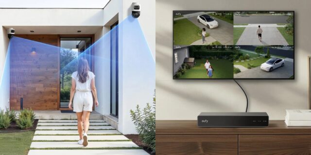 Anker eufy S4 Max 4K Bullet-PTZ Security Camera 4-Pack Kit with 2TB NVR hub