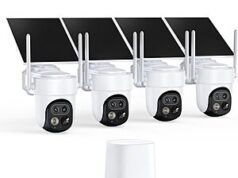 $219.99 – Piojeer Dual-Lens Outdoor Wireless WiFi Security Camera System for Home, No Subscription Required Piojeer Dual-Lens Outdoor Wireless WiFi Security Camera System for Home
