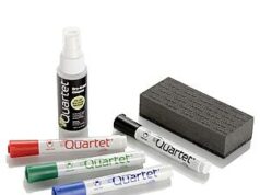 $4.10 – Quartet Dry Erase Marker Kit, Whiteboard Markers, Chisel Tip, Assorted Classic Colors, 4 Pack, Includes 1 Board Eraser and Spray Cleaner – $4.1 Quartet Dry Erase Marker Kit, Whiteboard Markers, Chisel Tip, Assorted Classic Colors, 4 Pack, Inclu