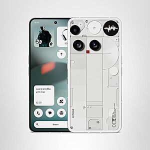 Nothing Phone (3) Cell Phone, 5G Unlocked Phones, Snapdragon 8s Gen4, 5150mAh, 256GB or 512GB, White