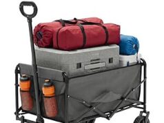 $37.99 – 102-L NEWBULIG Collapsible Wagon Cart w/ Lockable Wheels & Adjustable Handle (Gray) + Free Shipping 102-L NEWBULIG Collapsible Wagon Cart w/ Lockable Wheels & Adjustable Handle (Gray) + Free Shipping