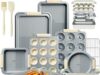 $39.99 – 25-Piece Kikcoin Stackable Nonstick Carbon Steel Bakeware Set w/ Roasting Pan & Silicone Handles (Cream) – 50% off with promo code GMR9F6GR 25-piece Kikcoin stackable nonstick bakeware set in cream