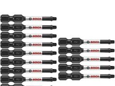 $3.83 – * | 5-Pack 2″ BOSCH Square #2 Impact Tough Screwdriving Power Bits at Amazon 383 5pack bosch square product image