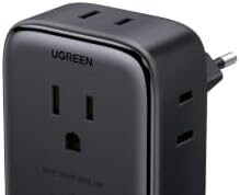 $14.99 – | UGREEN 20W 8-Port European Travel Plug Adapter GaN at Amazon UGREEN 8-Port European Travel Plug Adapter GaN