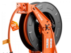 $68.79 – VEVOR 3/8″ x 50′ Retractable Air Hose Reel – Lowest Price Ever with Coupon Code VVUSTOP VEVOR 3/8-inch x 50-foot Retractable Air Hose Reel