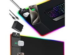 $29.99 – * | Miroddi XXL RGB Mouse Pad w/ 15W Wireless Charging Pad (31.49″ x 15.75″) at Amazon Miroddi XXL RGB Mouse Pad with Wireless Charging
