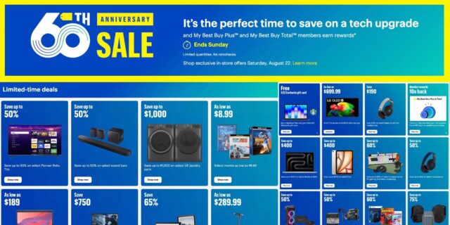 Best Buy 60th Anniversary Sale sign