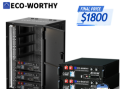 $1,800.00 – ECO-WORTHY 2Pack 48V 100AH Lithium Battery UL1973+UL9540A+RACK6 V3 Server Rack – $1799.99 with coupon code NEWFINDS20 + Free Shipping ECO-WORTHY 2Pack 48V 100AH Lithium Battery Server Rack