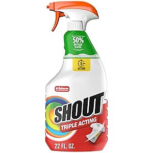 Shout Active Enzyme Spray Deal on Amazon 22-oz Shout Active Enzyme Laundry Stain Remover Spray