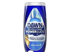 $2.69 – 17.4-Ounce Dawn Platinum Plus PowerSuds Liquid Dish Soap (Rain) – w/ S&S + Free Shipping w/ Prime or on $35+ 17.4-Ounce Dawn Platinum Plus PowerSuds Liquid Dish Soap (Rain)