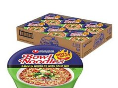 $4.40 – SnS, AC * | 6-Pack 3.03-Oz Nongshim Instant Ramen Bowl Noodle Soup (Hot & Spicy) at Amazon (73.3¢ each) 6-Pack 3.03-Oz Nongshim Instant Ramen Bowl Noodle Soup (Hot & Spicy)