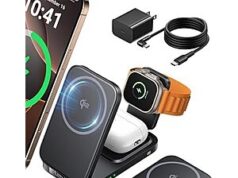 $20.39 – | 15W INIU SnapGo 3-in-1 Qi2 MagSafe Foldable Wireless Charging Station at Amazon 15W INIU SnapGo 3-in-1 Qi2 MagSafe Foldable Wireless Charging Station
