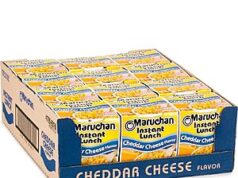 $7.30 – Maruchan Instant Lunch Ramen Noodles, Cheddar Cheese Flavor – Japanese-Style Instant Noodle Soup, Easy Meal Ready in 3 Minutes – 2.25 Oz. (12 Pack) – With S&S @ Amazon Maruchan Instant Lunch Ramen Noodles in Cheddar Cheese Flavor