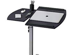 $30.99 – | Techni Mobili Adjustable Height Rolling Laptop Cart w/ Tilting Top Graphite at Amazon Techni Mobili Adjustable Height Rolling Laptop Cart in Graphite