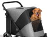 $118.69 – Zoolike XL Dog Stroller: Dual Access 4 Wheel Extra Large Pet Cage Foldable Travel Jogging Carriage Stroller for 2 Dogs, Max 200 Lbs on Sale for at Walmart Zoolike XL Dog Stroller for 2 dogs