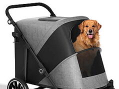 $118.69 – Zoolike XL Dog Stroller: Dual Access 4 Wheel Extra Large Pet Cage Foldable Travel Jogging Carriage Stroller for 2 Dogs, Max 200 Lbs on Sale for at Walmart Zoolike XL Dog Stroller for 2 dogs
