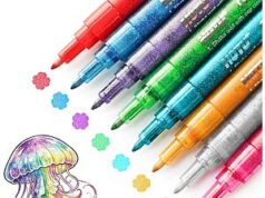 $5.49 – 8-Pack HOTU 0.7mm Fine Tip Glitter Marker Pens (Assorted Colors) + Free Shipping Assorted 8-Pack HOTU Glitter Marker Pens