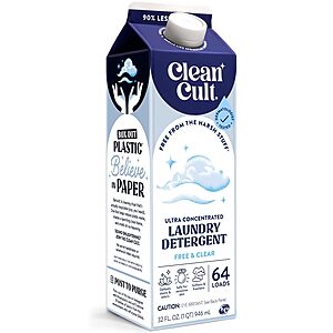 Cleancult Laundry Detergent Deal Cleancult 32-Oz Ultra Concentrated Liquid Laundry Detergent