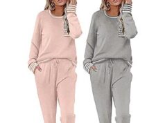 $19.99 – 2-Pack Ekouaer Women’s Long Sleeve Scoop Neck Lounge Set (Various) ($9.99 each)+ Free Shipping w/ Prime or on $35+ 2-Pack Ekouaer Women's Long Sleeve Scoop Neck Lounge Set