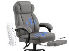 $80.00 – AreShark PU Leather Executive Office Chair w/ Footrest & Linkage Armrests (Gray or Khaki) $80 + Free Shipping AreShark Executive Office Chair with footrest and linkage armrests