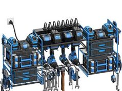 $16.79 – 39″ Wall Mount Power Tool Organizer & Charging Station with 8-Outlet Power Strip (Blue) – Lowest Price Ever at Amazon CCCEI 39 inch Wall Mount Power Tool Organizer & Charging Station