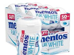 $12.37 – SnS, AC | 6-Pack 50-Count MENTOS Pure White Sugar Free Gum (Sweet Mint) at Amazon 6-Pack 50-Count MENTOS Pure White Sugar Free Gum