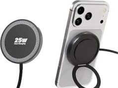 $7.64 – WayLite 25W Magnetic Wireless iPhone Charger w/ Kickstand & 6′ USB-C Cable (Black) – + Free Shipping w/ Prime or on $35+ WayLite 25W Magnetic Wireless iPhone Charger Pad with Kickstand & 6' USB-C Cable (Black)