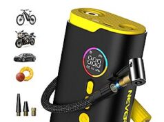 $15.00 – Neverland 150 PSI Cordless Portable Tire Inflator (Black/Yellow) – $14.99 w/ Prime or on $35+ after 50% off with promo code MM0C43HG Neverland 150 PSI Cordless Portable Tire Inflator in black and yellow