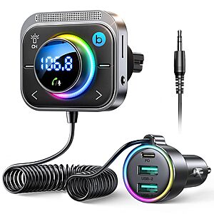 JOYROOM Bluetooth 6.0 FM Transmitter & AUX Car Adapter