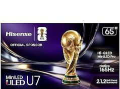 $847.99 – * | 65″ Hisense 65U7SG 4K 165Hz MiniLED QLED HDR Smart Google TV (2026) at Amazon 65" Hisense 65U7SG 4K MiniLED QLED HDR Smart Google TV