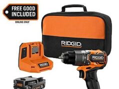 $139.00 – RIDGID NUKE 18V SubCompact Brushless Cordless 1/2″ Drill/Driver Kit w/ 2.0Ah & 4.0Ah Batteries $139 + Free Shipping ridgid nuke 18v subcompact product image