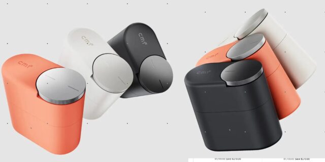 Nothing CMF Clip Pro open earbuds in white and black