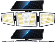 $15.99 – Prime Members: (2 Pack) KOOPER Solar Flood Lights, 210 LED Motion Sensor Outdoor Lights — Lowest Price Ever at Amazon KOOPER Solar Flood Lights with 3 heads and 210 LEDs