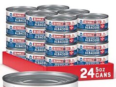 $12.26 – SnS, AC * | 24-Pack 5-Ounce Bumble Bee Solid White Albacore Tuna in Oil at Amazon 24-pack Bumble Bee Solid White Albacore Tuna in Oil