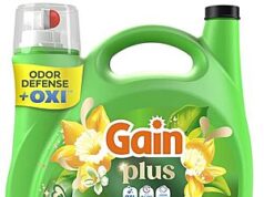 $7.63 – 99-Oz Gain Plus w/ Oxi Liquid Laundry Detergent (Original Scent, 75 Loads) w/ S&S + Free Shipping w/ Prime or on $35+ Gain Plus with Oxi Liquid Laundry Detergent bottle