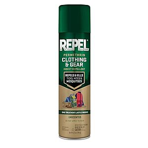 Repel 6.5-Ounce Permethrin Insect Repellent Spray sale Repel 6.5-Ounce Permethrin Insect Repellent Spray on Amazon