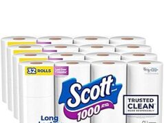$37.43 – SnS, AC * | 2 × 32-Pack Scott 1-Ply 1000-Sheet Toilet Paper Rolls ($18.71 each) at Amazon Two packs of Scott 1-Ply Toilet Paper Rolls on sale at Amazon