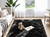 $9.99 – 4’x6′ Zomfy Soft Fluffy Shag Washable Area Rug + Free Shipping w/ Prime or on $35+ 4'x6' Zomfy Soft Fluffy Shag Washable Area Rug in black