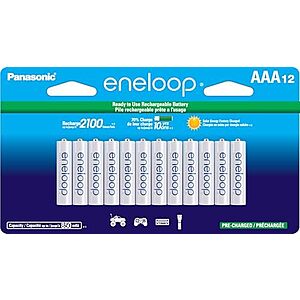 Panasonic Eneloop AAA batteries on sale 12-pack of Panasonic Eneloop AAA rechargeable batteries