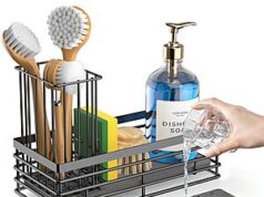 $6.64 – Yofidra Stainless Steel Kitchen Sink Caddy w/ Earth Drying Stone (Black) – Lowest Price Ever with Coupon Code Yofidra Stainless Steel Kitchen Sink Caddy with Earth Drying Stone in black