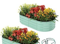 $22.98 – 2-Pack 4’x2’x1′ ZFHgarden Galvanized Metal Raised Garden Bed Planter (Pale Green) – + Free Shipping w/ Prime or on $35+ 2-Pack 4x2x1 ZFHgarden Galvanized Metal Raised Garden Bed Planters in Pale Green