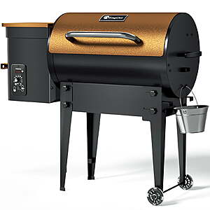 KingChii PID 3.0 smoker and grill deal KingChii PID 3.0 wood pellet smoker and grill in yellow-brown