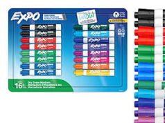 $9.97 – EXPO Dry Erase Markers, Chisel Tip, Assorted Colors, 16 Count Assorted EXPO Dry Erase Markers