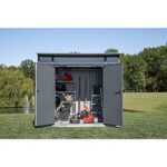 $465.12 – Sojag 8′ x 5′ Denali Outdoor Lockable Steel Storage Building with Windows, Anthracite at Lowest Price Ever on Amazon with Coupon