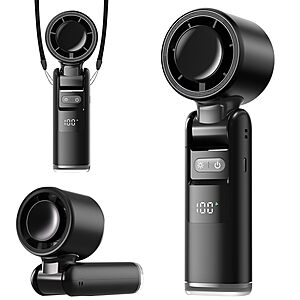5-Speed Lerat Handheld Turbo Fan Deal 5-Speed Lerat Handheld Turbo Fan with LED Display & Flashlight