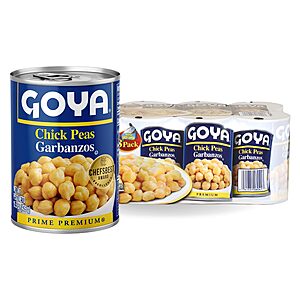 8-Pack 15.5-Oz Goya Chick Peas on sale