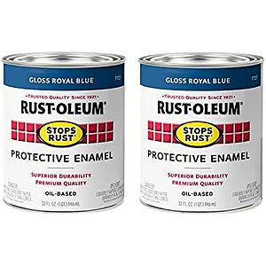 2-Pack 12-Oz Rust-Oleum Stops Rust Brush On Protective Enamel Paint (Gloss Royal Blue)