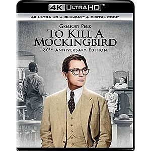 $12.99 – To Kill a Mockingbird 60th Anniversary (4K UHD + Blu-ray + Digital)  + Free Shipping w/ Prime or on $35+
