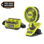 $39.97 – RYOBI Lithium 3-Port USB Charger w/ Cordless Clamp Fan  + Free Shipping
