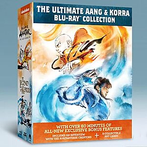Ultimate Aang & Korra Blu-ray Collection with bonus disc and art cards